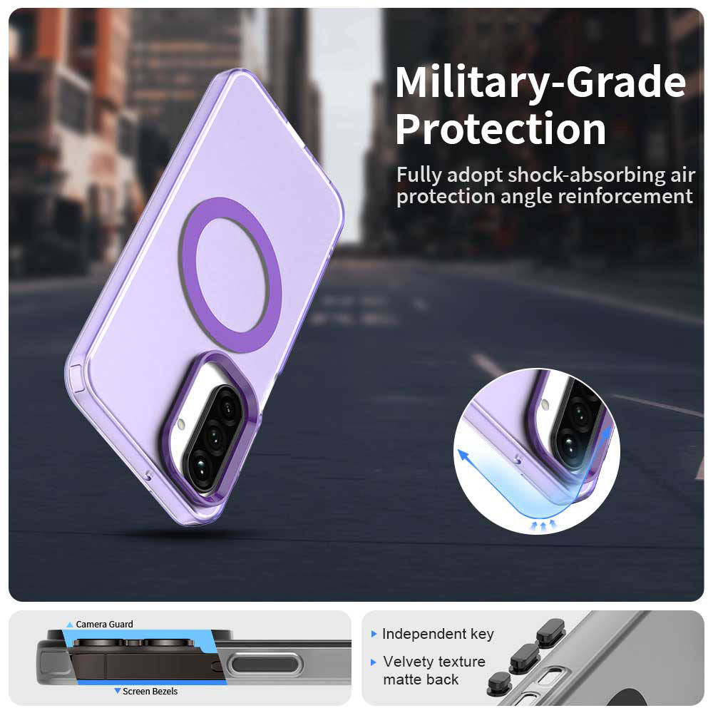 Coque MagSafe pour Samsung Galaxy A26 A266, Techsuit, CandyCase, Violet