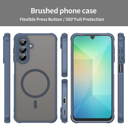 Coque MagSafe pour Samsung Galaxy A26 A266, Techsuit, HaloFrost II, Bleu marine
