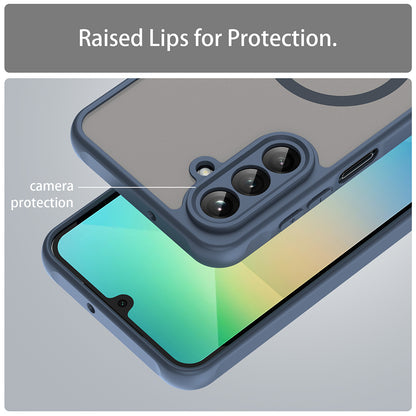 Coque MagSafe pour Samsung Galaxy A26 A266, Techsuit, HaloFrost II, Bleu marine