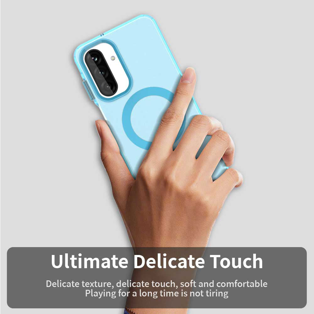 Coque MagSafe pour Samsung Galaxy A27 5G, Techsuit, CandyCase, Bleue