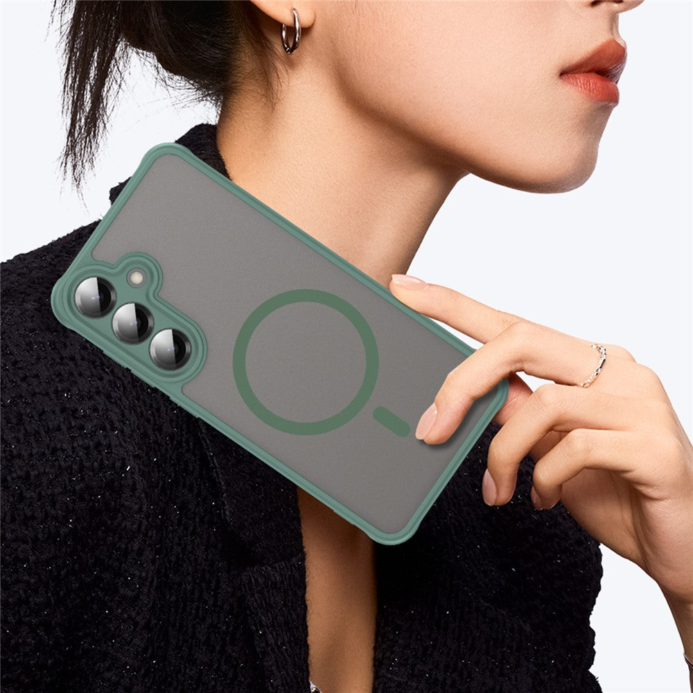 Coque MagSafe pour Samsung Galaxy A27 5G, Techsuit, HaloFrost II, Vert
