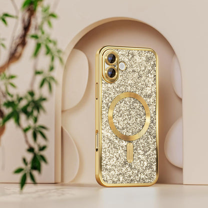MagSafe-Hülle für Samsung Galaxy A27 5G, Techsuit, Luxury Glitter, Hellviolett