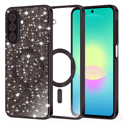 Coque MagSafe pour Samsung Galaxy A27 5G, Techsuit, Luxury Glitter, Noire