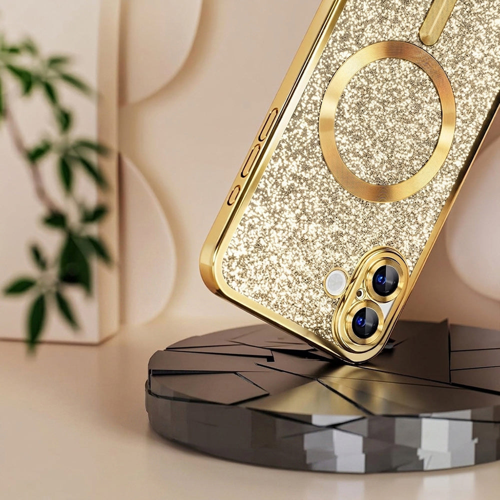 Coque MagSafe pour Samsung Galaxy A27 5G, Techsuit, Luxury Glitter, Noire