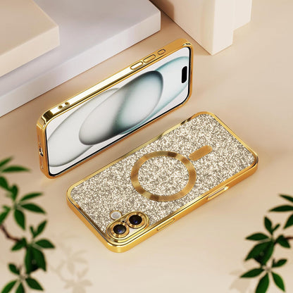 MagSafe-Hülle für Samsung Galaxy A27 5G, Techsuit, Luxury Glitter, Hellgrün