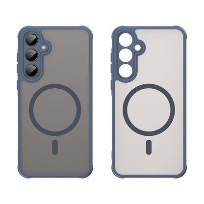 Coque MagSafe pour Samsung Galaxy A35 5G A356, Techsuit, HaloFrost II, Bleu marine