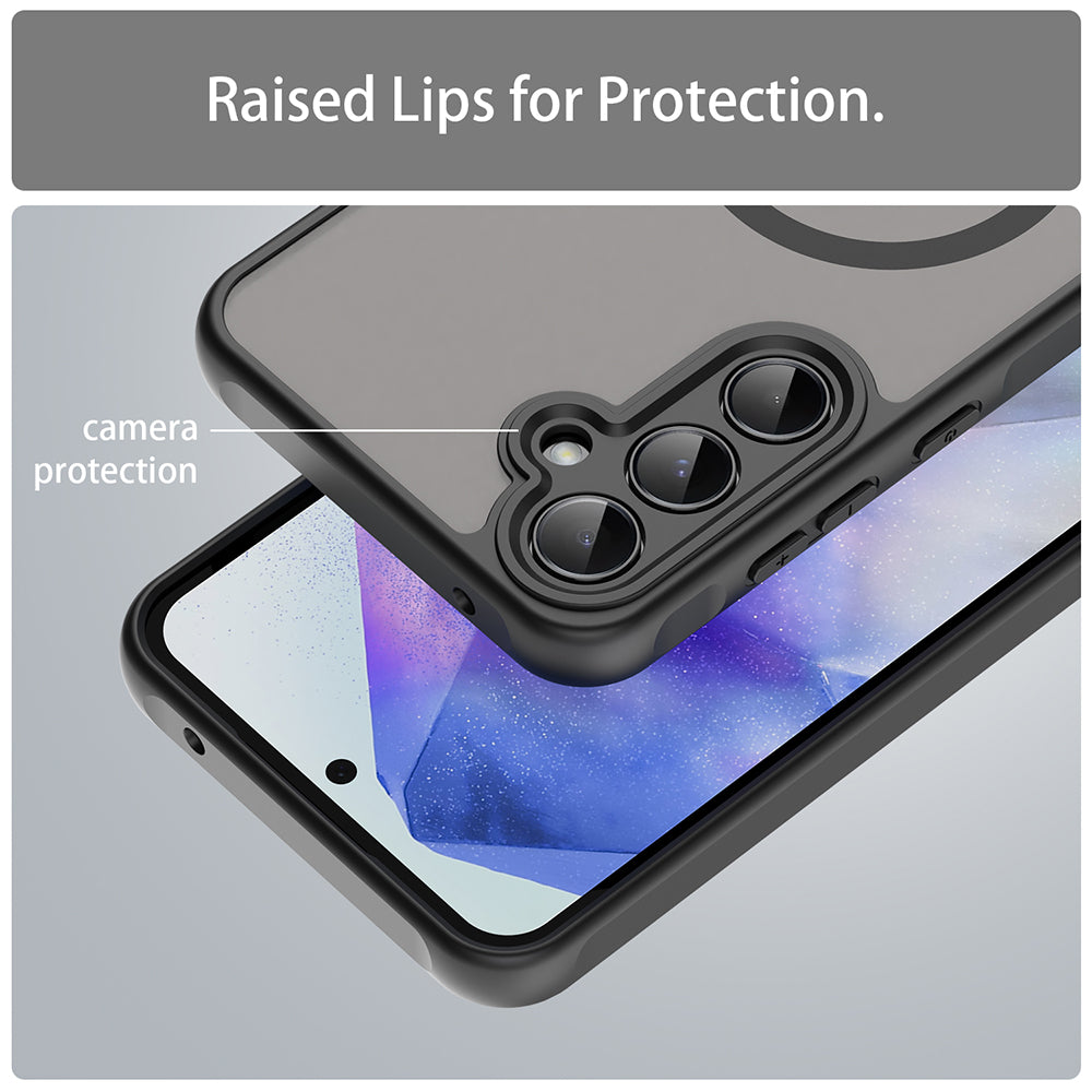MagSafe-Hülle für Samsung Galaxy A35 5G A356, Techsuit, HaloFrost II, Schwarz