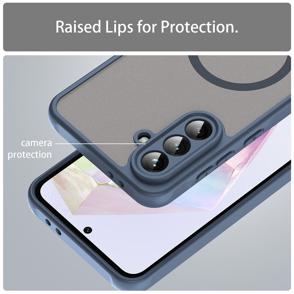 MagSafe-hoes voor Samsung Galaxy A36 A366, Techsuit, HaloFrost II, Marineblauw