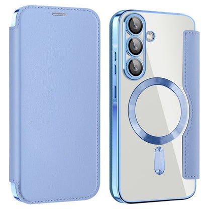 MagSafe-Hülle für Samsung Galaxy A36 A366, Techsuit, SmartMag Book, Blau