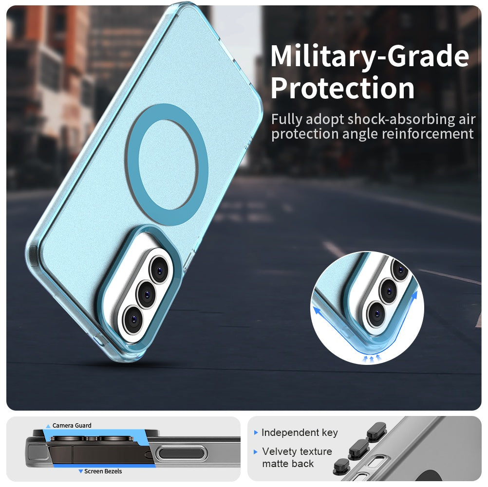 MagSafe hoesje voor Samsung Galaxy A37 5G, Techsuit, CandyCase, Blauw