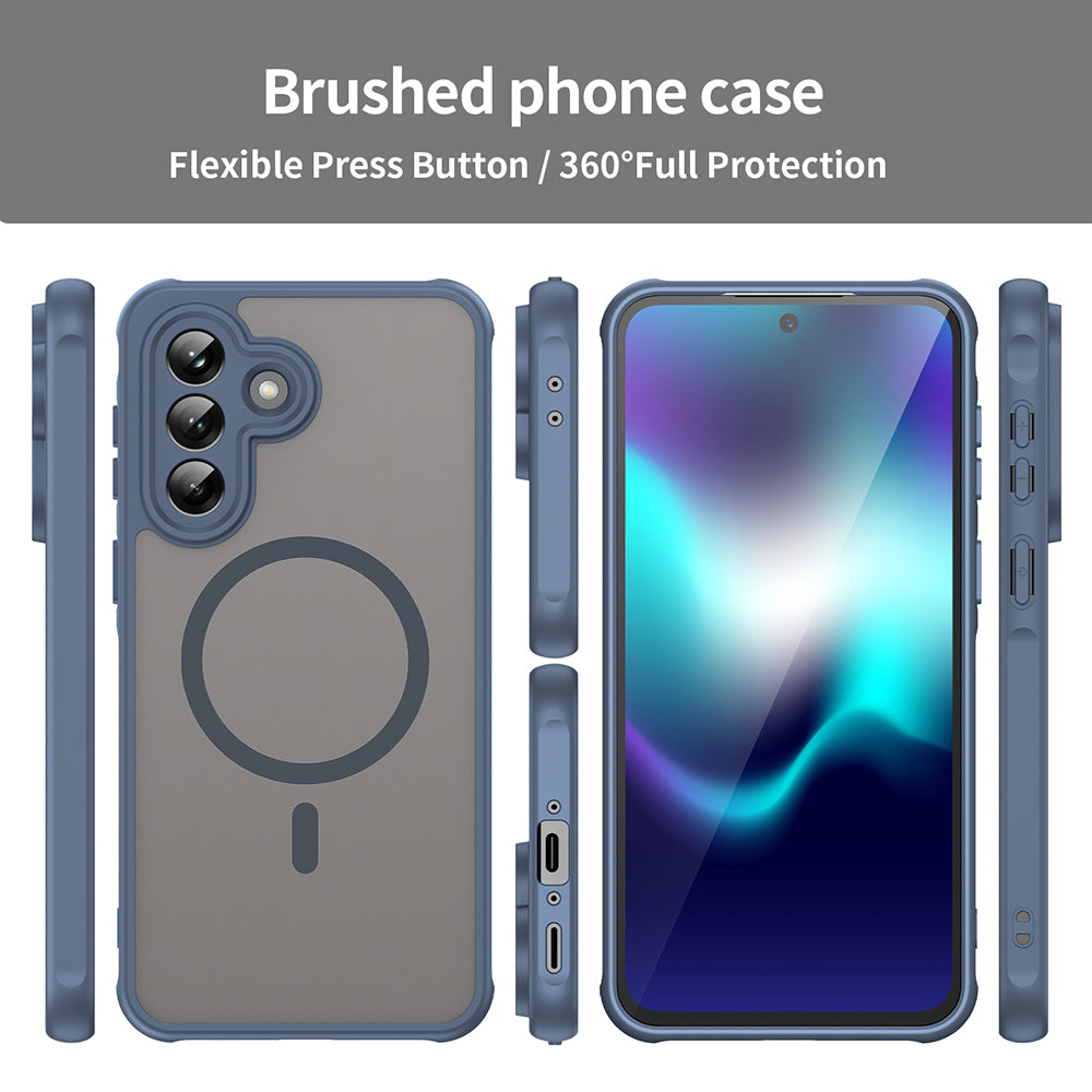 MagSafe hoesje voor Samsung Galaxy A37 5G, Techsuit, HaloFrost II, Marineblauw