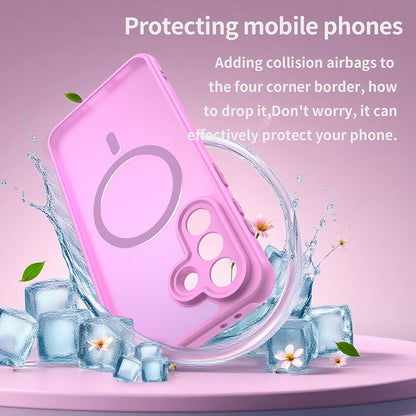 MagSafe Hülle für Samsung Galaxy A37 5G, Techsuit, HaloFrost II, Rosa