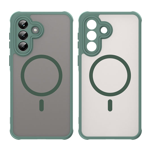 Coque MagSafe pour Samsung Galaxy A37 5G, Techsuit, HaloFrost II, Vert