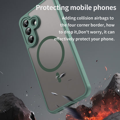 MagSafe Hülle für Samsung Galaxy A37 5G, Techsuit, HaloFrost II, Grün