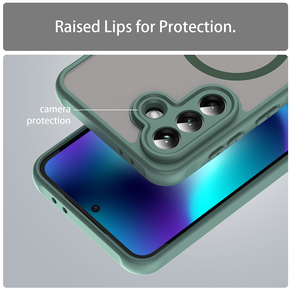 MagSafe Hülle für Samsung Galaxy A37 5G, Techsuit, HaloFrost II, Grün
