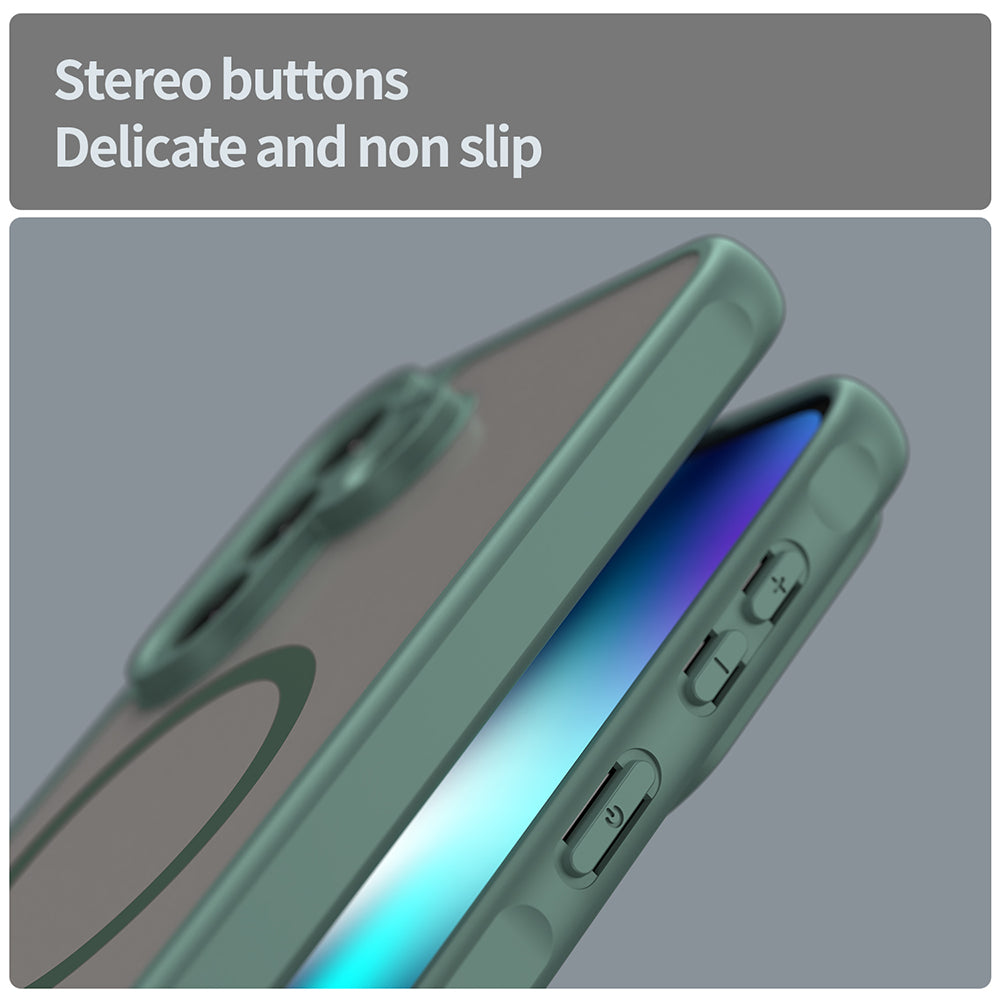 MagSafe Hülle für Samsung Galaxy A37 5G, Techsuit, HaloFrost II, Grün