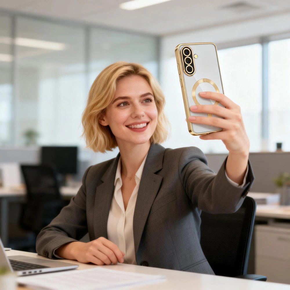MagSafe-Hülle für Samsung Galaxy A37 5G, Techsuit, Luxury Crystal, Dunkelgrün
