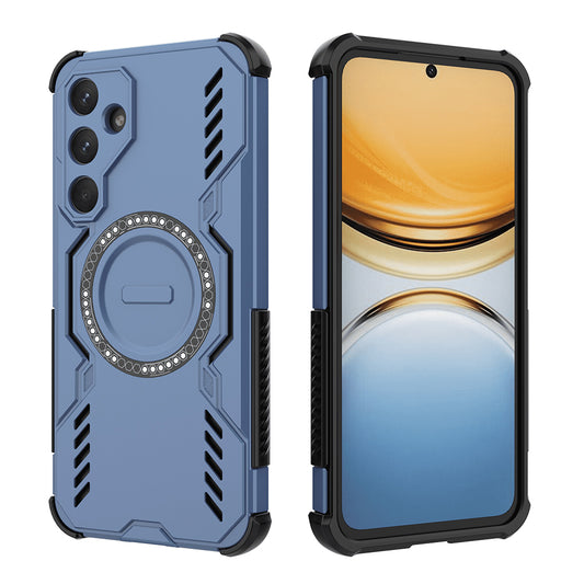 MagSafe-hoes voor Samsung Galaxy A55 5G A556, Techsuit, ArmorMag, Blauw