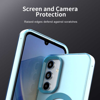 Coque MagSafe pour Samsung Galaxy A55 5G A556, Techsuit, CandyCase, Bleue