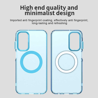 Coque MagSafe pour Samsung Galaxy A55 5G A556, Techsuit, CandyCase, Bleue