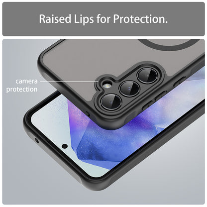MagSafe-Hülle für Samsung Galaxy A55 5G A556, Techsuit, HaloFrost II, Schwarz