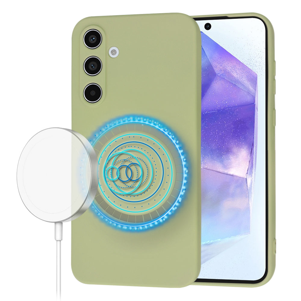 MagSafe-Hülle für Samsung Galaxy A55 5G A556, Techsuit, SoftFlex, Matcha