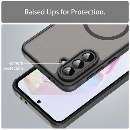 MagSafe Case for Samsung Galaxy A56 A566, Techsuit, HaloFrost II, Black