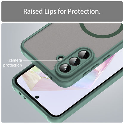 MagSafe-Hülle für Samsung Galaxy A56 A566, Techsuit, HaloFrost II, Grün