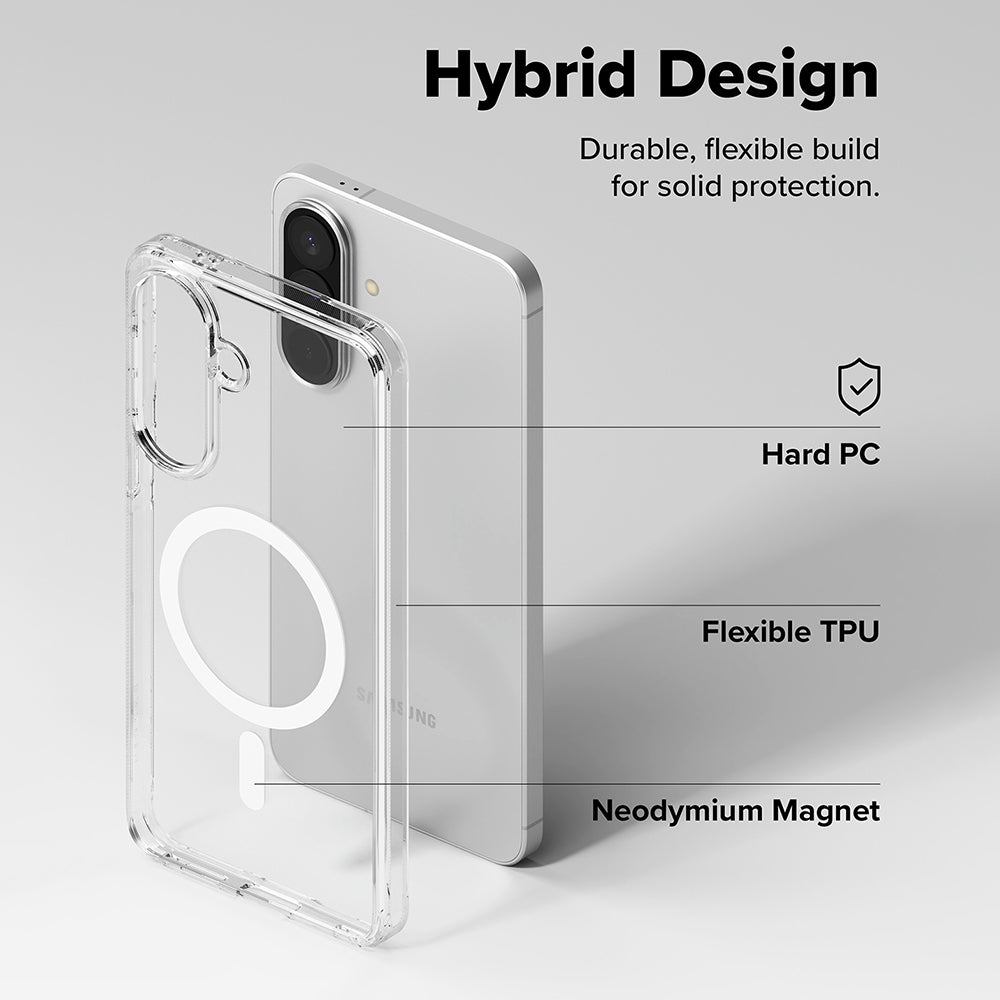 Coque MagSafe pour Samsung Galaxy A57 5G, Ringke, Fusion, Transparente