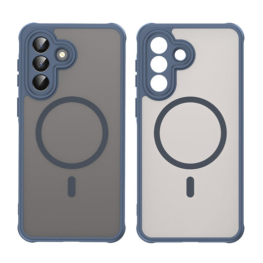 Étui MagSafe pour Samsung Galaxy A57 5G, Techsuit, HaloFrost II, Bleu Marine