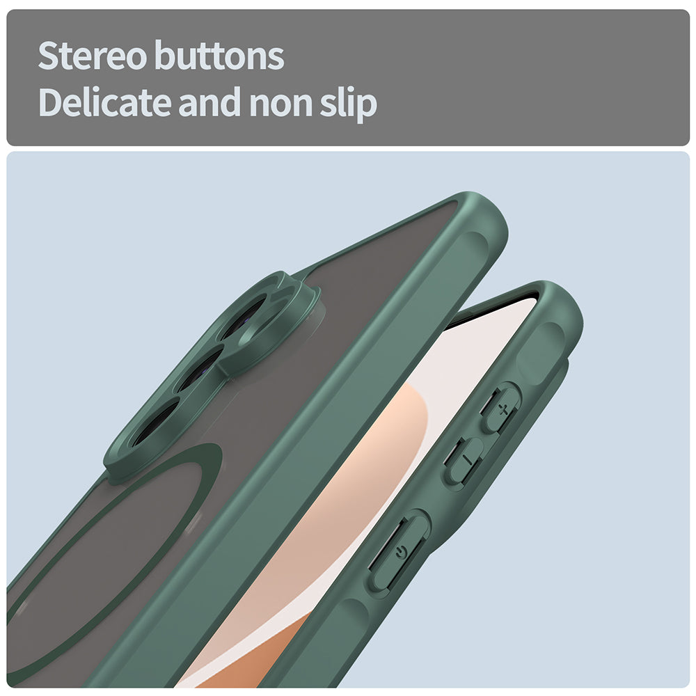 Coque MagSafe pour Samsung Galaxy A57 5G, Techsuit, HaloFrost II, Vert