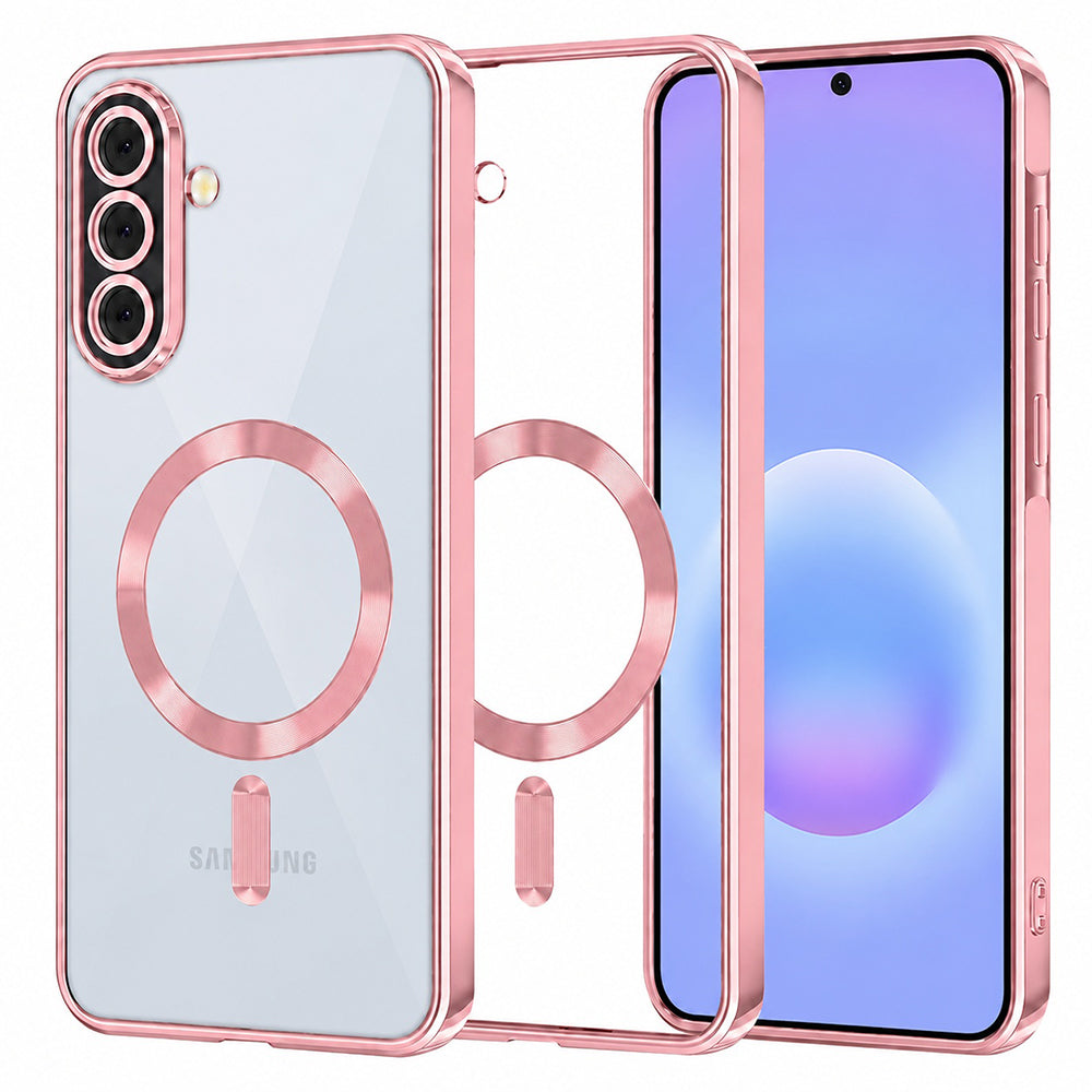MagSafe-hoes voor Samsung Galaxy A57 5G, Techsuit, Luxury Crystal, Roze