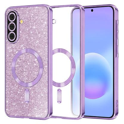 MagSafe-hoesje voor Samsung Galaxy A57 5G, Techsuit, Luxury Glitter, Lichtpaars