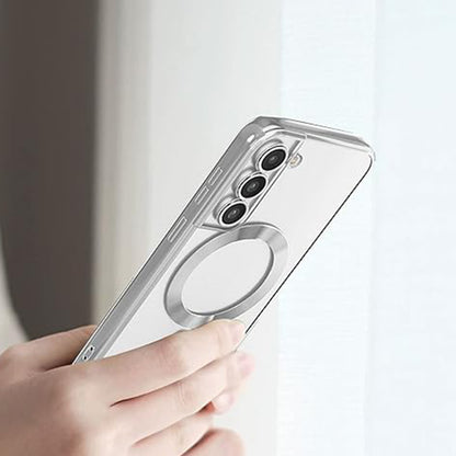 Coque MagSafe pour Samsung Galaxy S21 5G G991, Techsuit, Luxury Crystal, Dorée