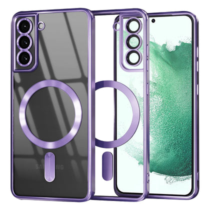 Coque MagSafe pour Samsung Galaxy S22+ 5G S906, Techsuit, Luxury Crystal, Violet Clair