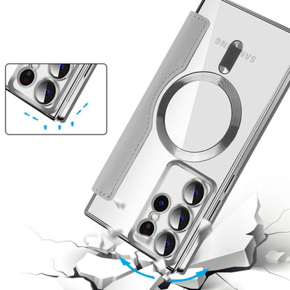Coque MagSafe pour Samsung Galaxy S22 Ultra 5G S908, Techsuit, SmartMag Book, Gris