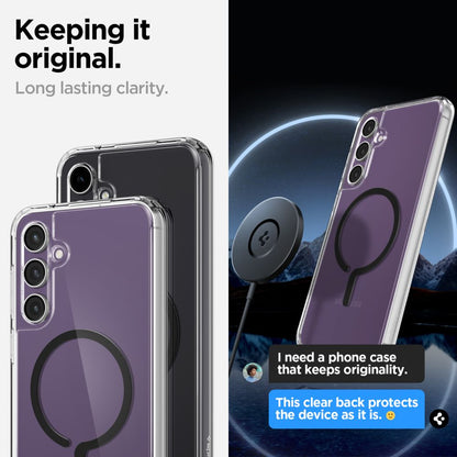 Coque MagSafe pour Samsung Galaxy S23 FE S711, Spigen, Ultra Hybrid OneTap Ring, Transparente