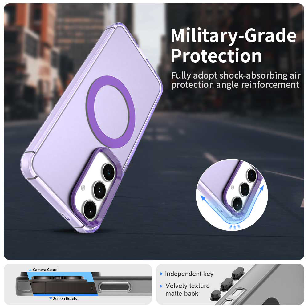 Coque MagSafe pour Samsung Galaxy S23 FE S711, Techsuit, CandyCase, Violet