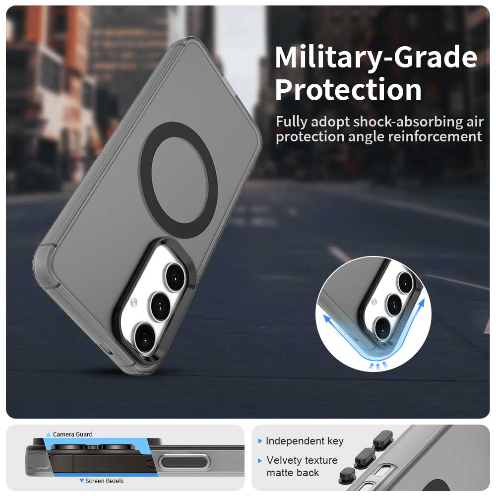 Coque MagSafe pour Samsung Galaxy S23 FE S711, Techsuit, CandyCase, Noire