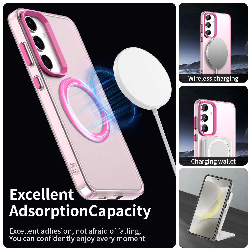 Coque MagSafe pour Samsung Galaxy S23 FE S711, Techsuit, CandyCase, Rose