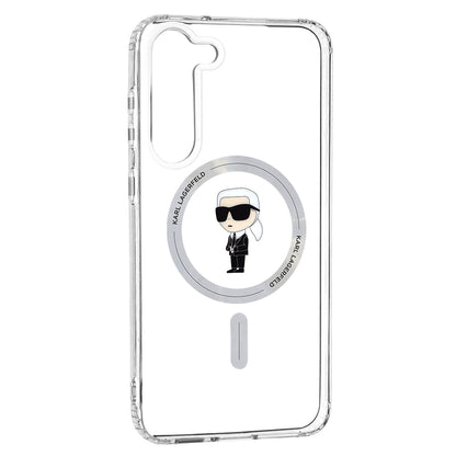 MagSafe hoesje voor Samsung Galaxy S23+ S916, Karl Lagerfeld, IML Ikonik Karl, Transparant