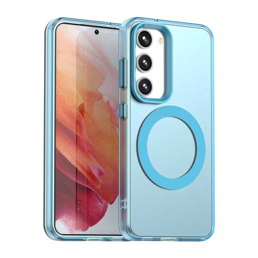 Coque MagSafe pour Samsung Galaxy S23+ S916, Techsuit, CandyCase, Bleue