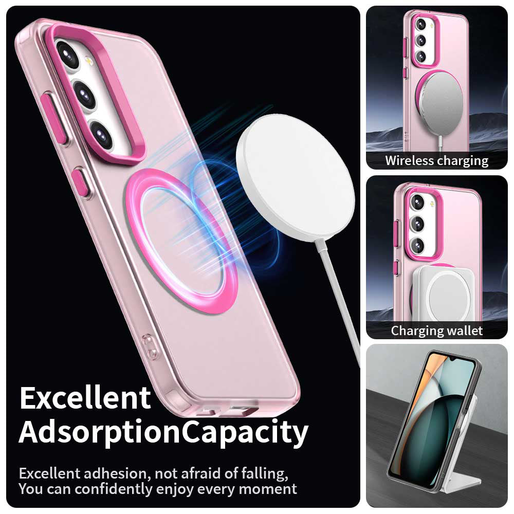 Coque MagSafe pour Samsung Galaxy S23+ S916, Techsuit, CandyCase, Rose