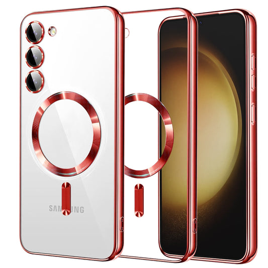 MagSafe-hoes voor Samsung Galaxy S23+ S916, Techsuit, Luxury Crystal, Rood