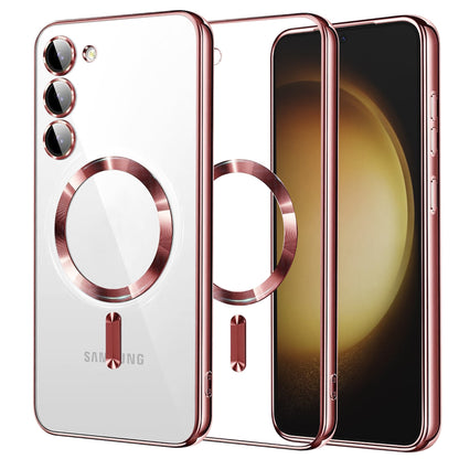 MagSafe-hoes voor Samsung Galaxy S23+ S916, Techsuit, Luxury Crystal, Roze