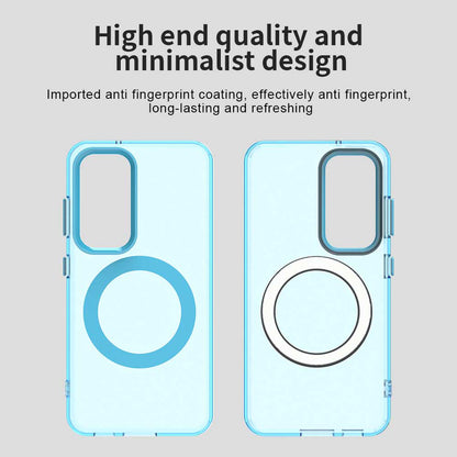 Coque MagSafe pour Samsung Galaxy S23 S911, Techsuit, CandyCase, Bleue