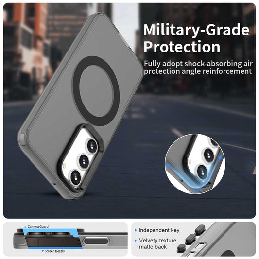 MagSafe-hoesje voor Samsung Galaxy S23 S911, Techsuit, CandyCase, Zwart