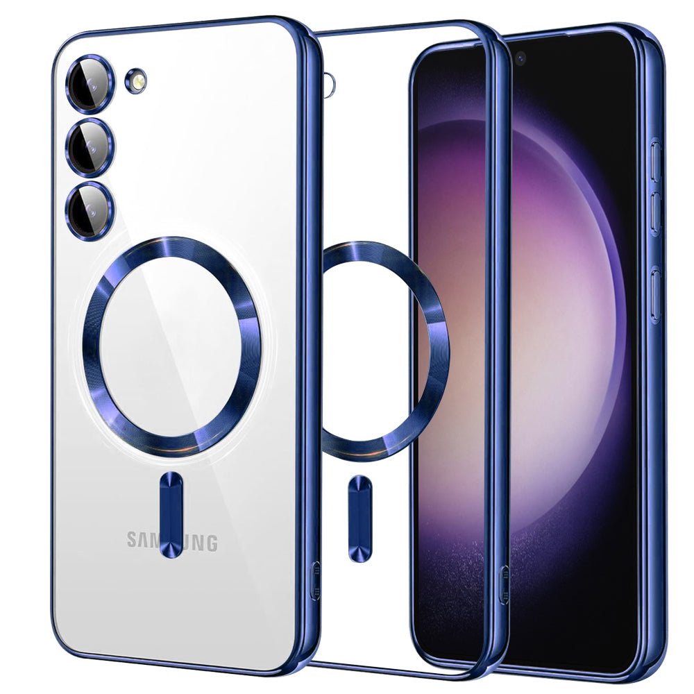 MagSafe Case for Samsung Galaxy S23 S911, Techsuit, Luxury Crystal, Dark Blue