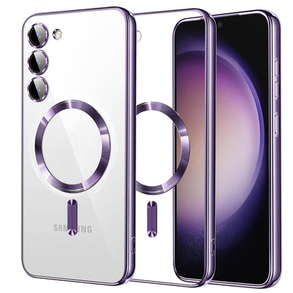 MagSafe-Hülle für Samsung Galaxy S23 S911, Techsuit, Luxury Crystal, Hellviolett