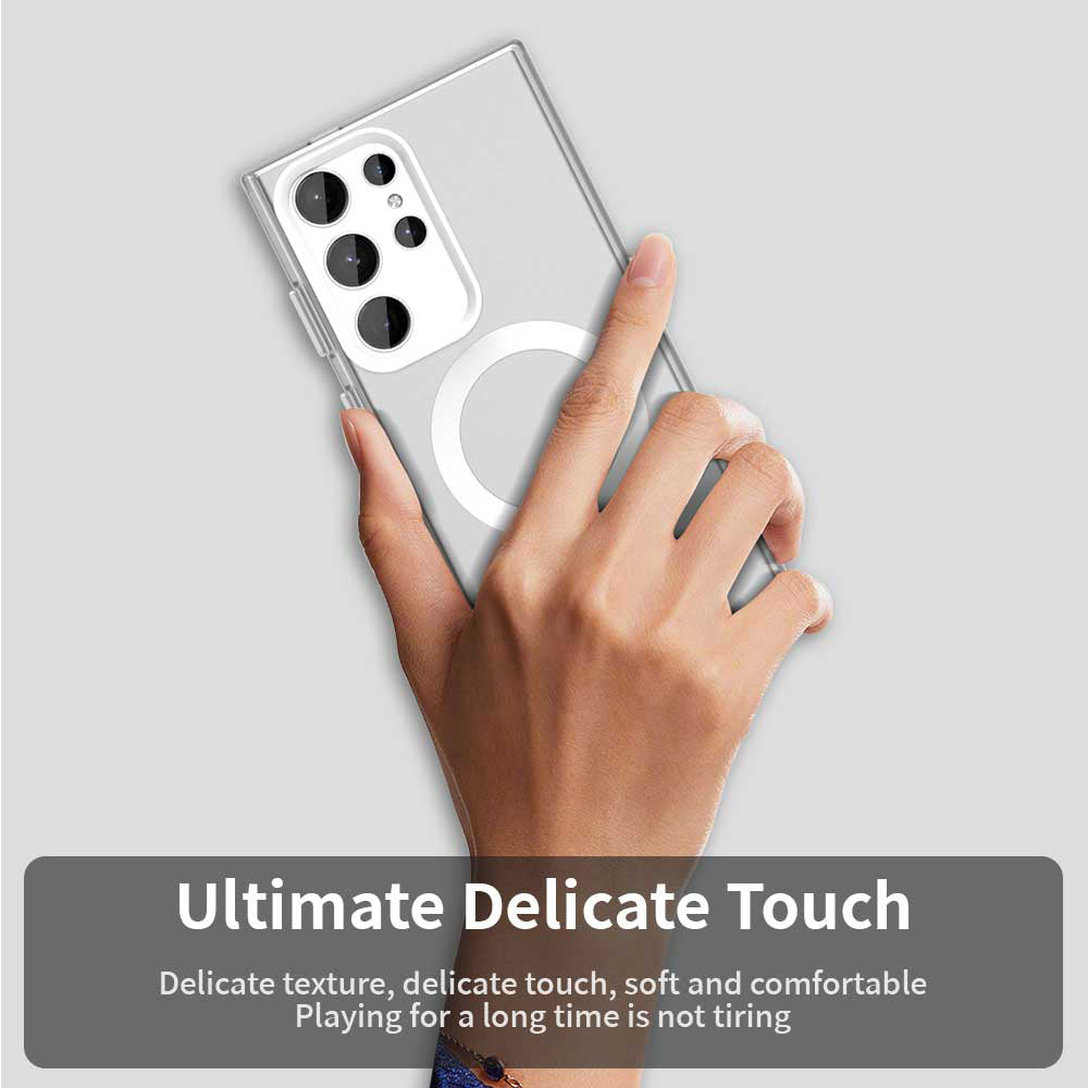 Coque MagSafe pour Samsung Galaxy S23 Ultra S918, Techsuit, CandyCase, Blanche